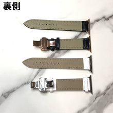 画像をギャラリービューアに読み込む, 【クロコダイル調】アップルウォッチバンド 高級レザー 本革ベルト Apple Watch クロコダイル ベルト