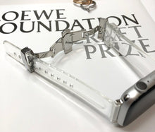 画像をギャラリービューアに読み込む, 【レザー型クリアバンド】クリア 透明 アップルウォッチバンド ベルト Apple Watch バンド