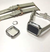 画像をギャラリービューアに読み込む, 【クロコダイル調】アップルウォッチバンド 高級レザー 本革ベルト Apple Watch クロコダイル ベルト