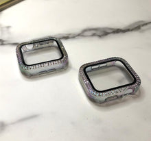 画像をギャラリービューアに読み込む, 【オーロララインストーンカバー】AppleWatch 全面保護 一体式 カバー ケース ガラスフィルム クリア