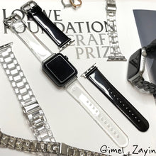 画像をギャラリービューアに読み込む, 【レザー型クリアバンド】クリア 透明 アップルウォッチバンド ベルト Apple Watch バンド