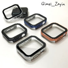 画像をギャラリービューアに読み込む, 【新ハードケース完全防水】AppleWatchカバー 全面保護 ハード メッキ ケース ガラスフィルム 一体型 防水