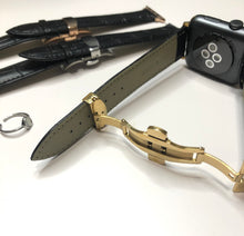 画像をギャラリービューアに読み込む, 【クロコダイル調】アップルウォッチバンド 高級レザー 本革ベルト Apple Watch クロコダイル ベルト