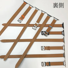 画像をギャラリービューアに読み込む, 【高級二重巻バンド】アップルウォッチバンド フルグレインレザー 本革 レザー ベルト 二重巻 Apple Watch