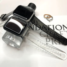 画像をギャラリービューアに読み込む, 【レザー型クリアバンド】クリア 透明 アップルウォッチバンド ベルト Apple Watch バンド