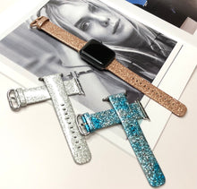 画像をギャラリービューアに読み込む, 【グリッターバンド】★アップルウォッチバンド レザー ラメ ベルト Apple Watch