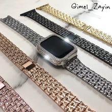 画像をギャラリービューアに読み込む, 【5連ラインストーンステンレス】アップルウォッチバンド ステンレスベルト Apple Watch キラキラ ラインストーン