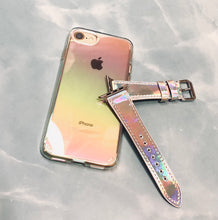 画像をギャラリービューアに読み込む, 【オーロラレザーバンド】クリア 透明 アップルウォッチバンド ベルト Apple Watch バンド レザー