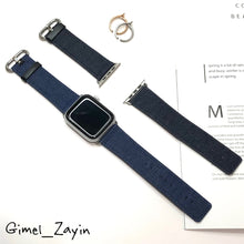画像をギャラリービューアに読み込む, 【デニムレザー】アップルウォッチバンド デニム レザー Apple Watch バンド