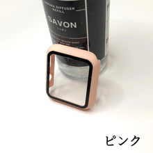 画像をギャラリービューアに読み込む, 【マット系フルハードカバー】AppleWatchカバー 全面保護 ソフト ケース ガラスフィルム 一体型