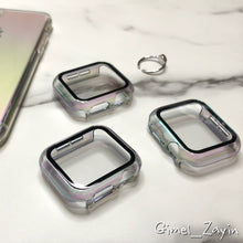 画像をギャラリービューアに読み込む, 【オーロラクリアカバー】AppleWatch 全面保護 一体式 カバー ケース ガラスフィルム