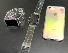 画像をギャラリービューアに読み込む, 【オーロラクリア】クリア 透明 アップルウォッチバンド ベルト Apple Watch バンド