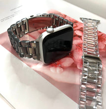 画像をギャラリービューアに読み込む, 【2typeステンレス型クリアバンド】クリア 透明 アップルウォッチバンド ベルト Apple Watch バンド 樹脂 天然