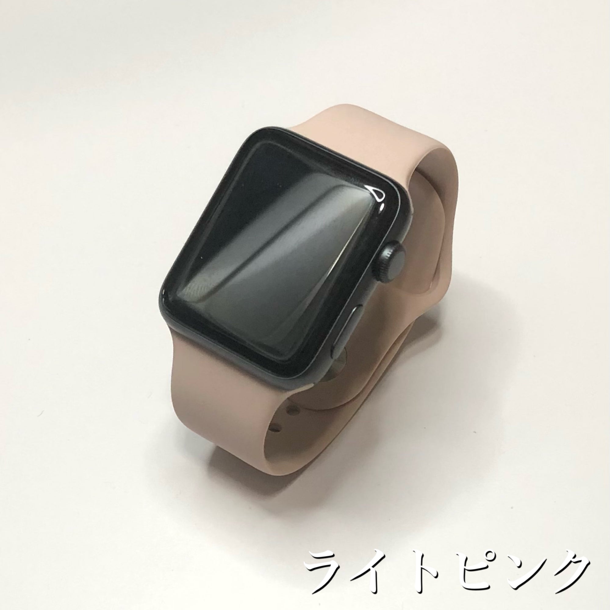 Sブラック2nds☆アップルウォッチバンド ラバーベルト Apple Watch 