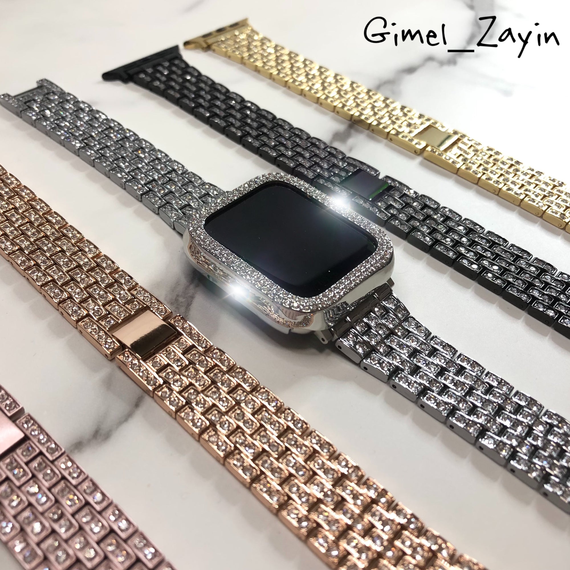 Apple Watchキラキラネイルカバーケースアップルウォッチステンレス